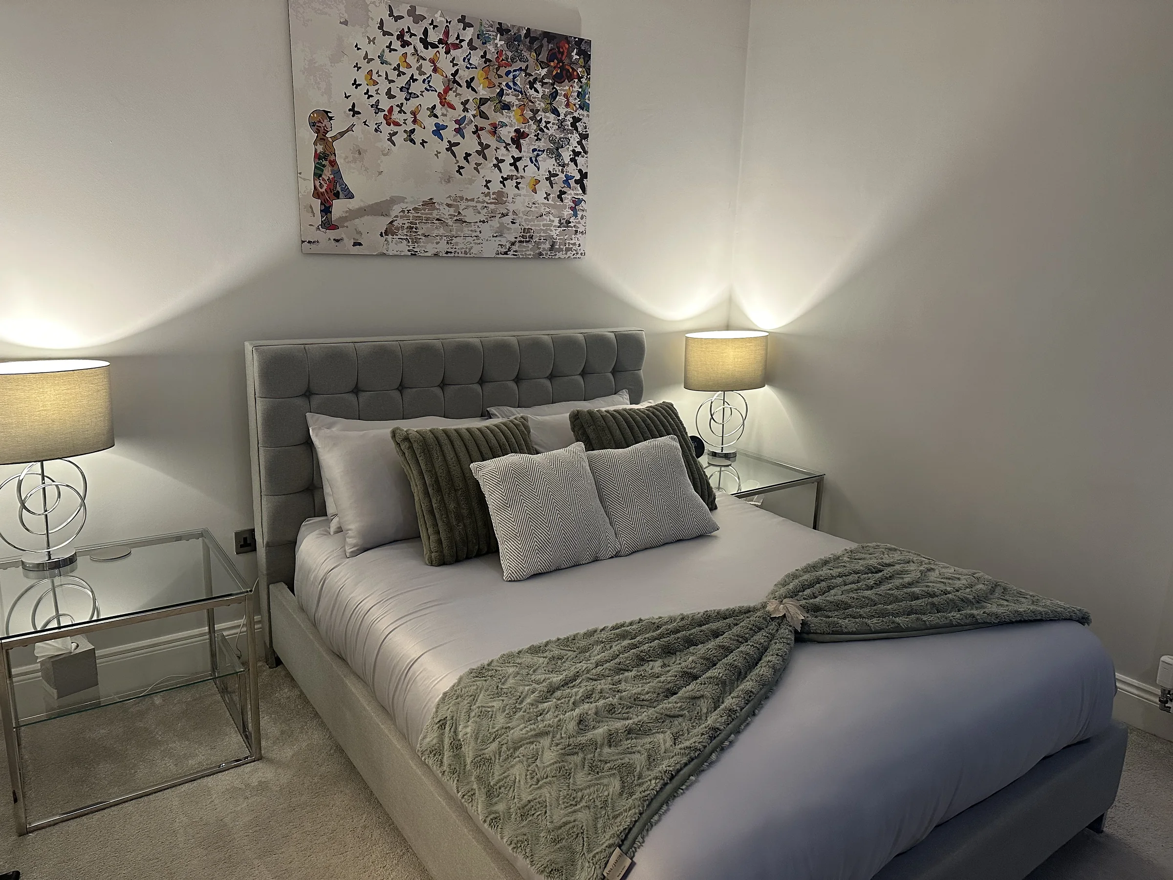 King bedroom with new furnishings
